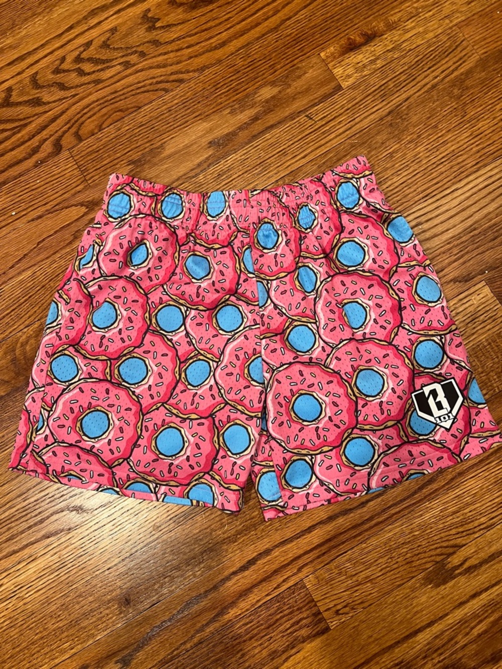 Baseball Lifestyle 101 B101 Pink Donut Print Casual Shorts